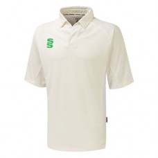 Yoxall CC 3/4 Sleeve Cricket Shirt (Green Trim)