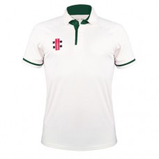 Hartshorne CC Short Sleeve PRO Cricket Shirt (Green Trim)