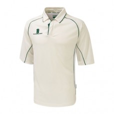 Yoxall CC 3/4 Sleeve Cricket Shirt (Green Trim)